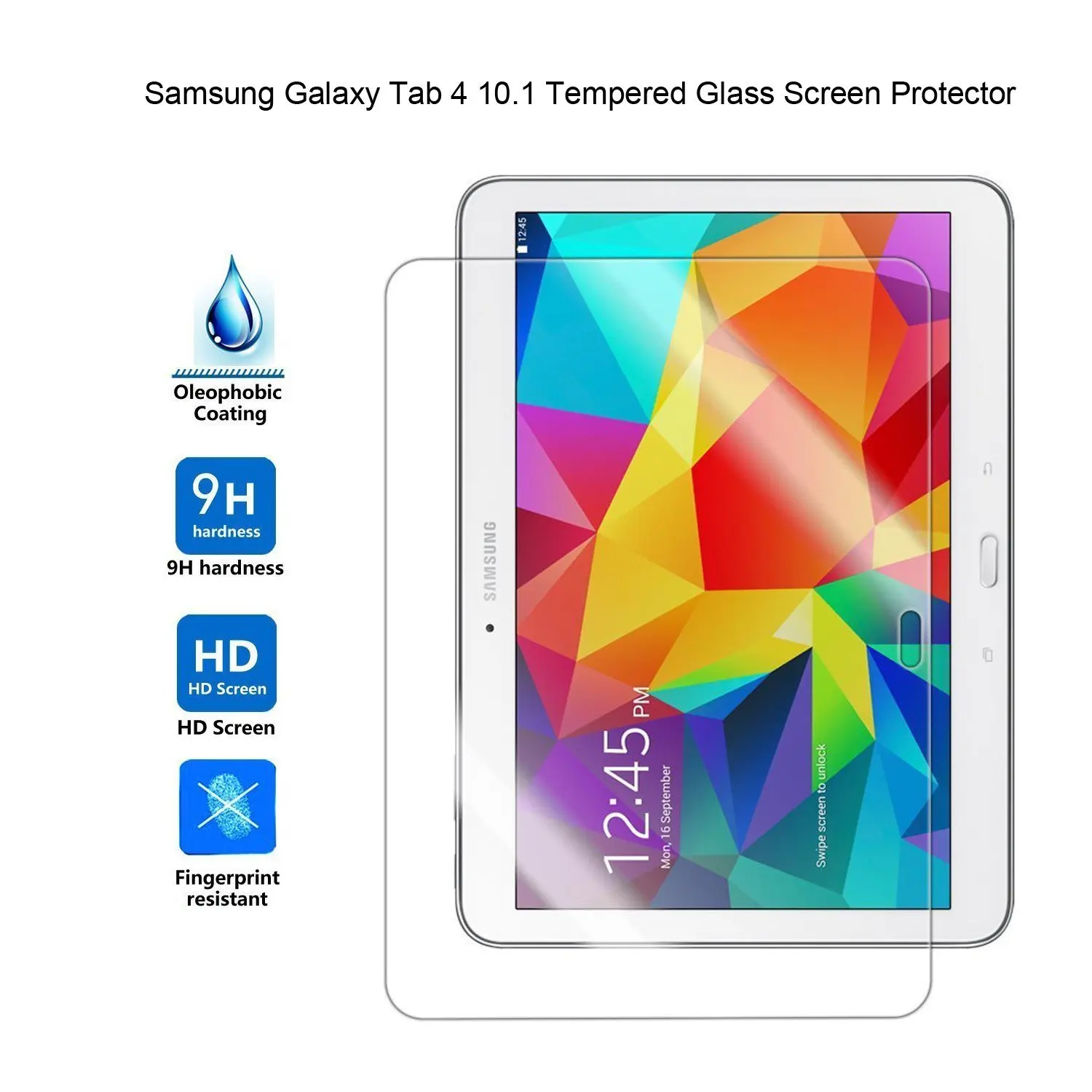 Protetor de tela para samsung galaxy, tablet de vidro temperado com 10.1 polegadas para tab 4 10.1 drive