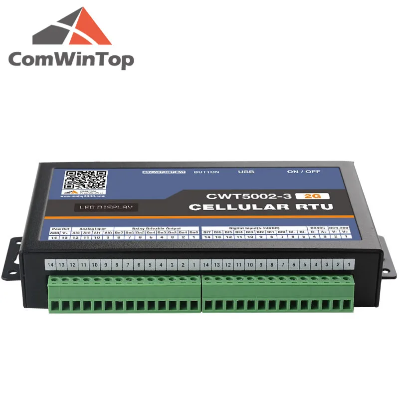 CWT5002-3 8DI 4AI 8Do Rs485 Modbus Rtu Gsm Gprs 4g Wi-Fi Rtu Gateway With Cloud Service