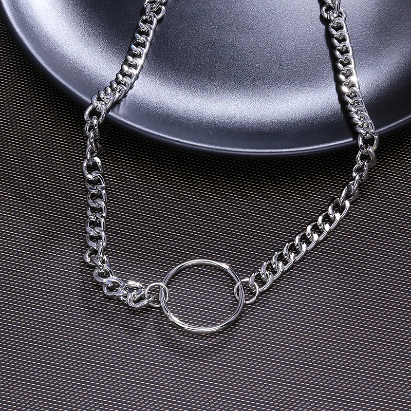 2022 neue Halskette Für Frauen Gothic Kette Choker Kreis Rock Aussage Halskette Kreis Dekoration Metall Schmuck Vintage Mode – Detail 6