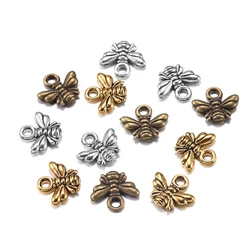 40pcs Antique Tone Bumble Bee Honeybee Insects Charm Pendants Beads For Necklace Bracelet Earring Jewelry Making Supplies