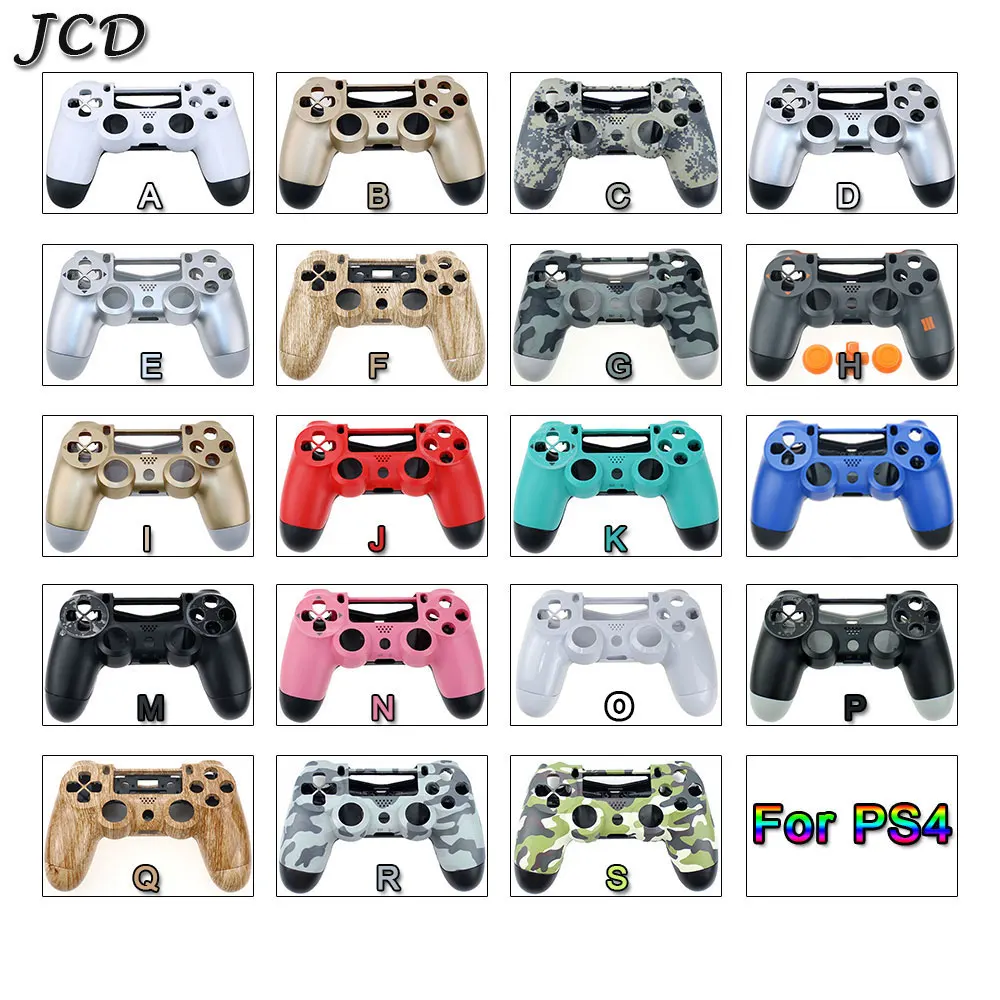 

JCD Plastic Housing Shell for Sony PS4 V1 JDM-001 JDM-011 Wireless Controller Replacement Front Back Case Cover