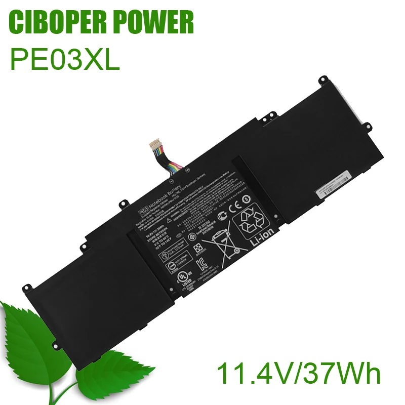 

CP Laptop Battery PE03XL 11.4V/37Wh For Chromebook 210 G1 11 G3 G4 HSTNN-LB6M PE03XL 767068-005 766801-421 TPN-Q151 notebook