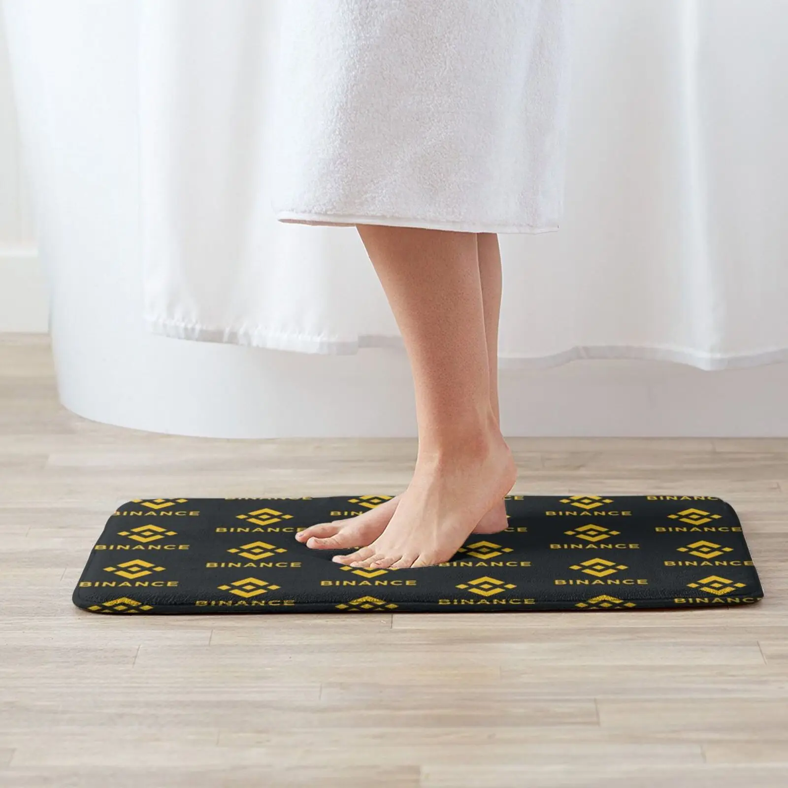 Binance Entrance Door Mat Bath Mat Rug Elon Musk Musketeer Elon Fan Boy Elon Fan Girl Musk Fan Boy Musk Fan Girl Anti-Slip