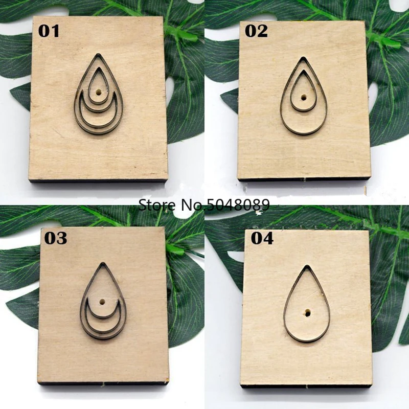 Japan Steel Blade Rule Die Cut Steel Punch Teardrop Earrings Cutting Mold Wood Dies Cutter Punch Tool for Leather Crafts