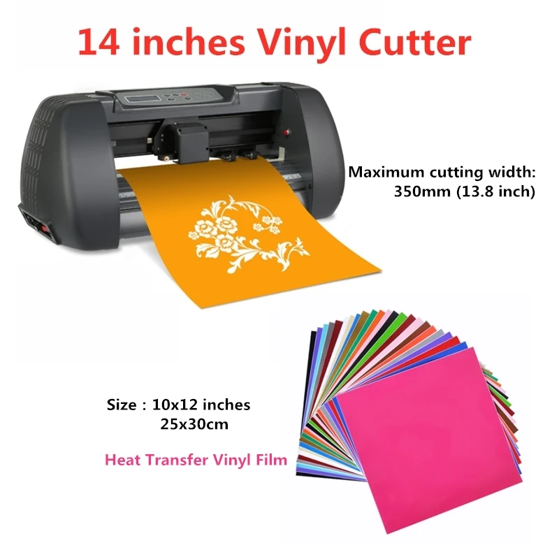 

High Speed Sign Maker 14" Vinyl Cutter Cutting Plotter Machine With Artcut Software For Heat Transfer Film Roland Compatible