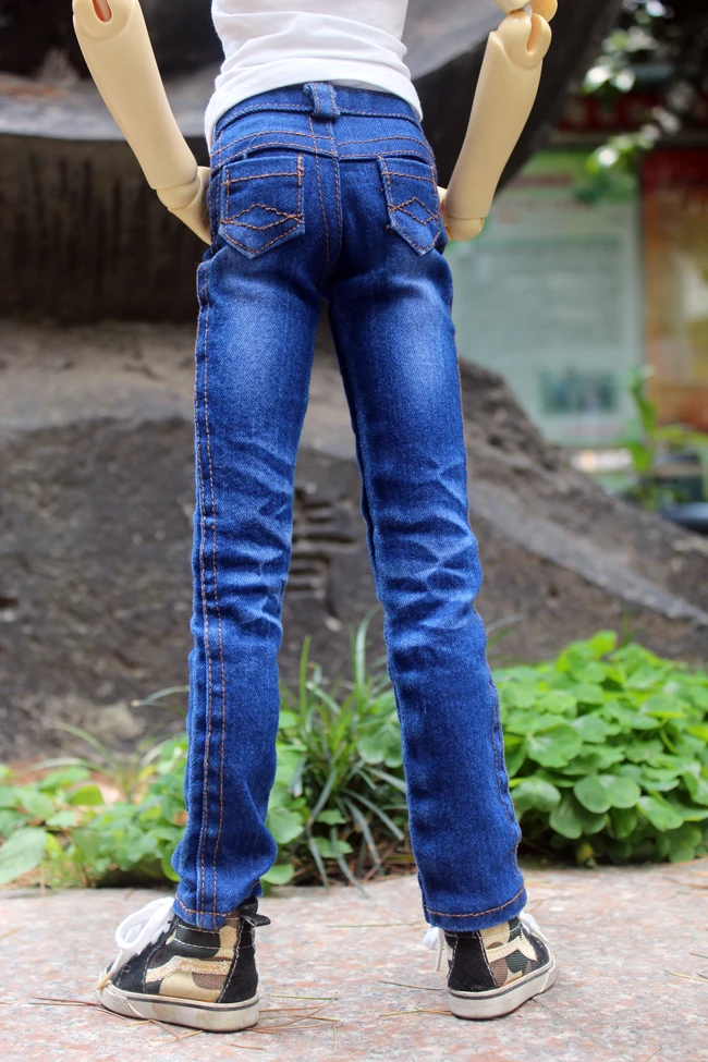 1/4 1/3 scale BJD clothes blue Pleated washed jeans for BJD/SD MSD SD13 SD17 SSDF ID72 HID strong Uncle doll accessories C0015