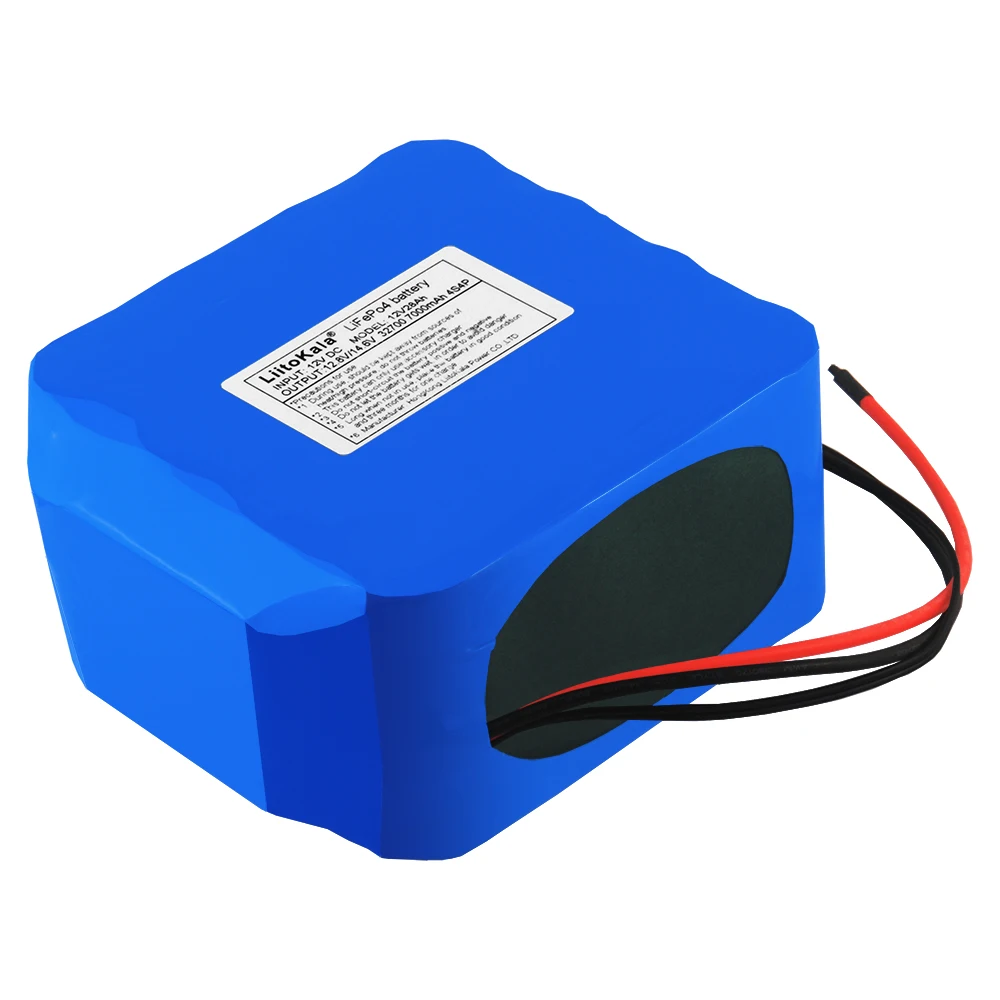 LiitoKala 12V 30Ah 28Ah Deep Cycle LiFePO4 Rechargeable Battery Pack 12.8V Life Cycles 4000 with Built-in BMS Protection 14.6V5A