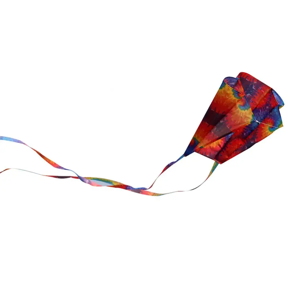 Cometa sin marco para adultos, Parafoil arcoíris colorido, cola larga, cometa voladora con línea de 30m, juguete divertido para niños, accesorios