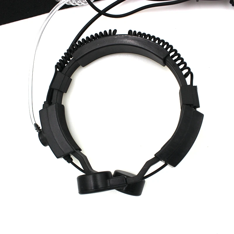 Flexible Throat Mic Microphone Covert Acoustic Tube Earpiece Headphone For Midland LXT210 LXT216 G6 G7 GXT550 GXT650 LXT80 Radio