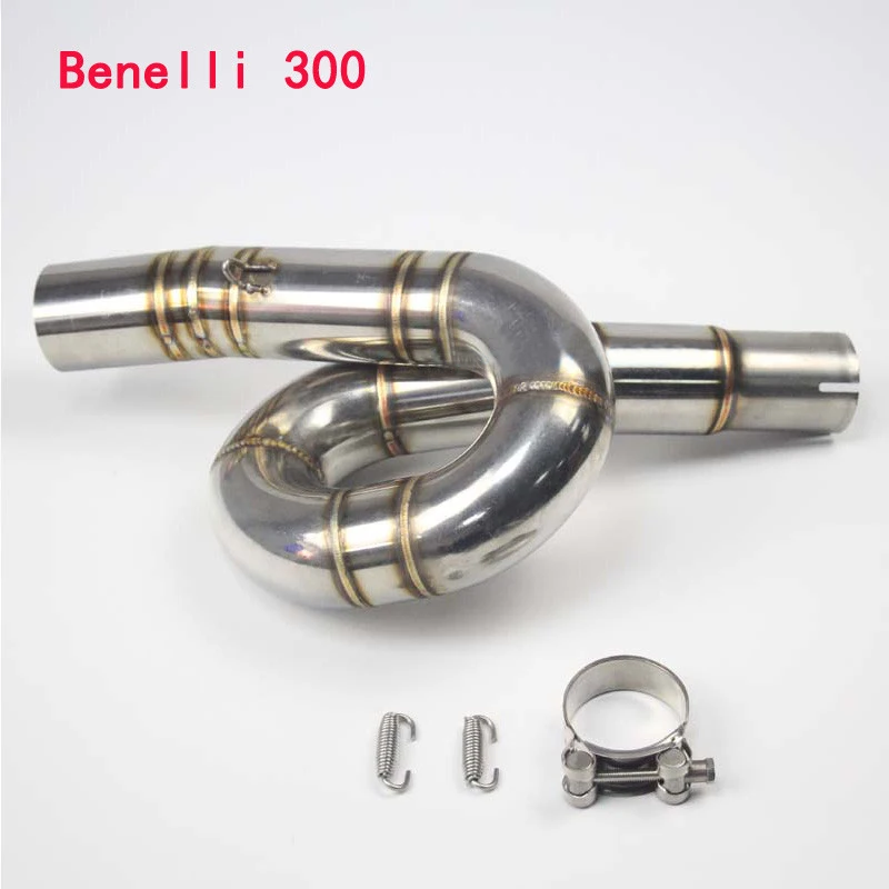 

Slip On Motorcycle Exhaust Mid Link Pipe Middle Connect Tube Stainless Steel Exhaust System For Benelli300 All Years