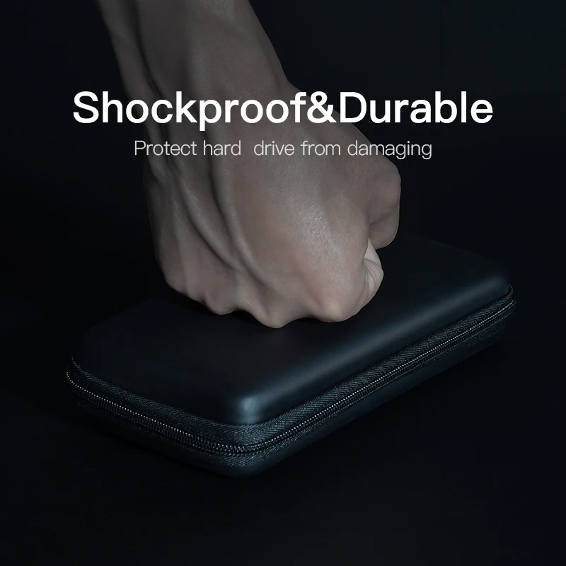 Vention Storage Case Power Bank Case Box for 2.5 Hard Drive USB Cable Headphone Case External Storage Carrying SSD HDD Case