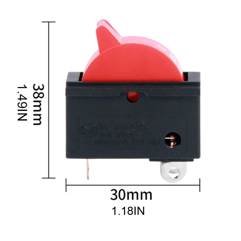 G6DA Hair Dryers Rocker Switch 3 Pin 3 Position SPST Toggle Switch Hull Shape Snap-in Switches With Flame-retardant Shel