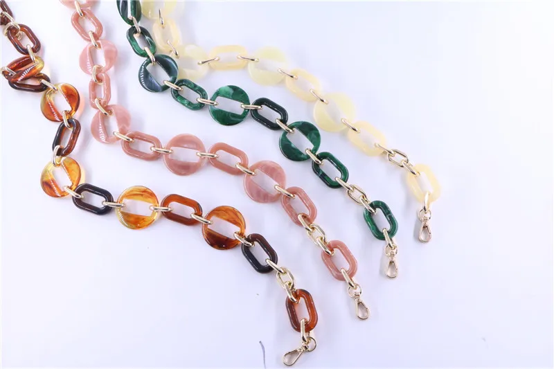 China Factory Price Wholesale Various Colors Plastic Acrylic  shoulder Chain  straps Acrylic Link Chain