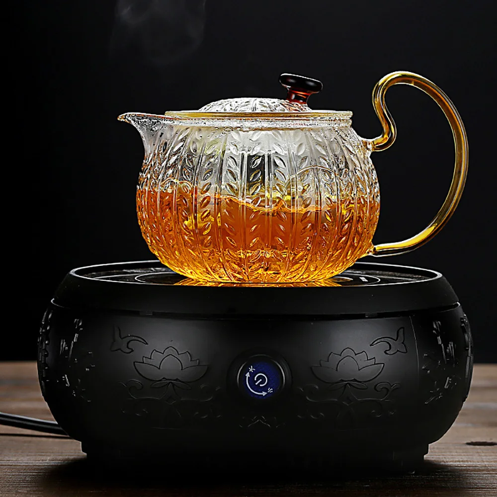 Glass Teapot Puer Kitchen Accessories Tea Teapots Kettle Coffee Pots Teaware Set Infuser Pot Dining Bar Home Garden