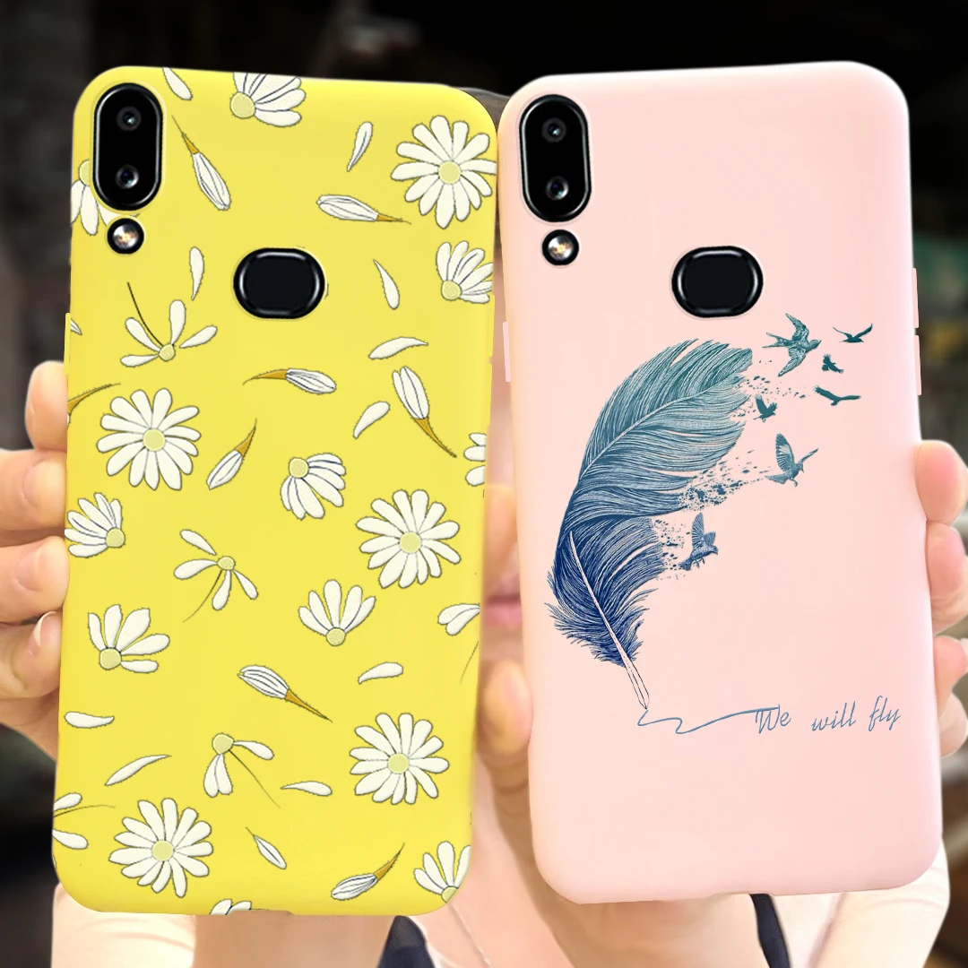 For Samsung Galaxy A10S Phone Cover Silicone Flower Case For Samsung A10 S A10s  A 10 10S A105F A107F TPU Bumper Shell For Girls