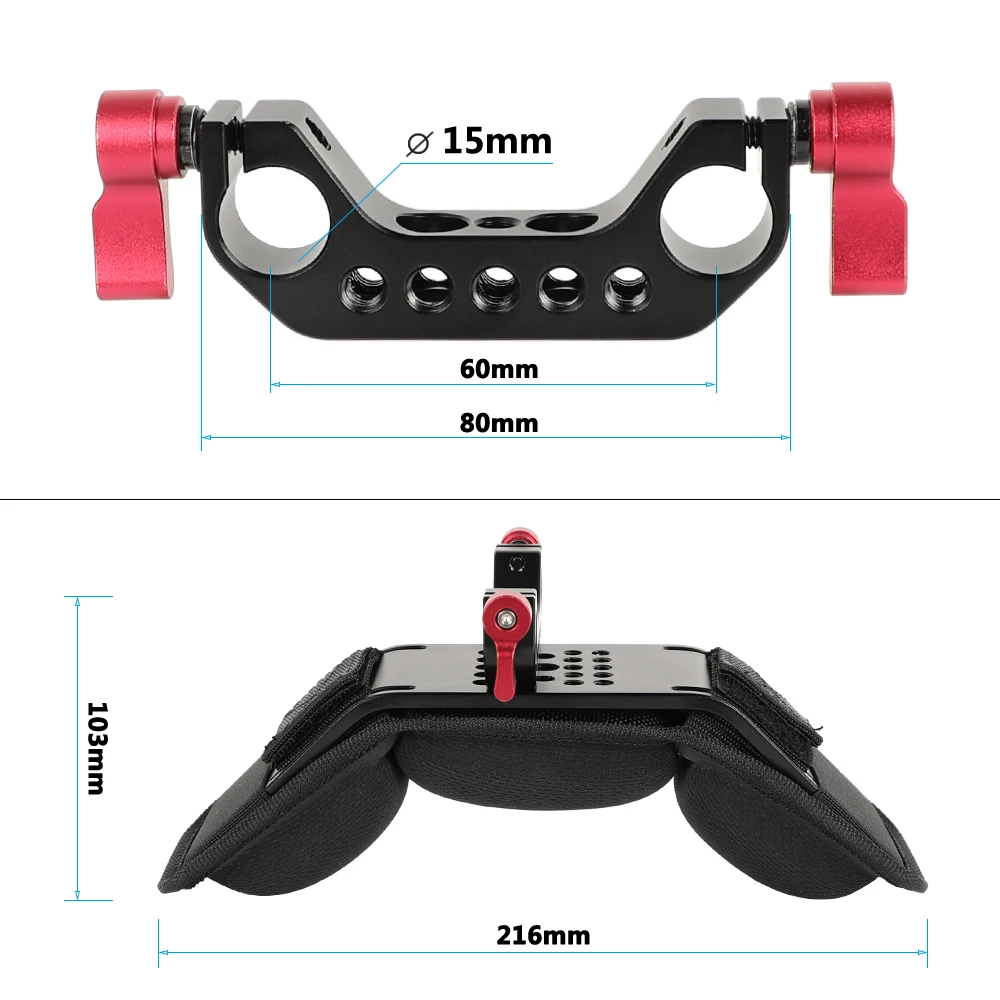 Kayulin Dslr Steady Shoulder Mount Rig Shoulder Pad Shoulder Stabilizer Shoulder Support Video Rig For Video Camcorder Camera