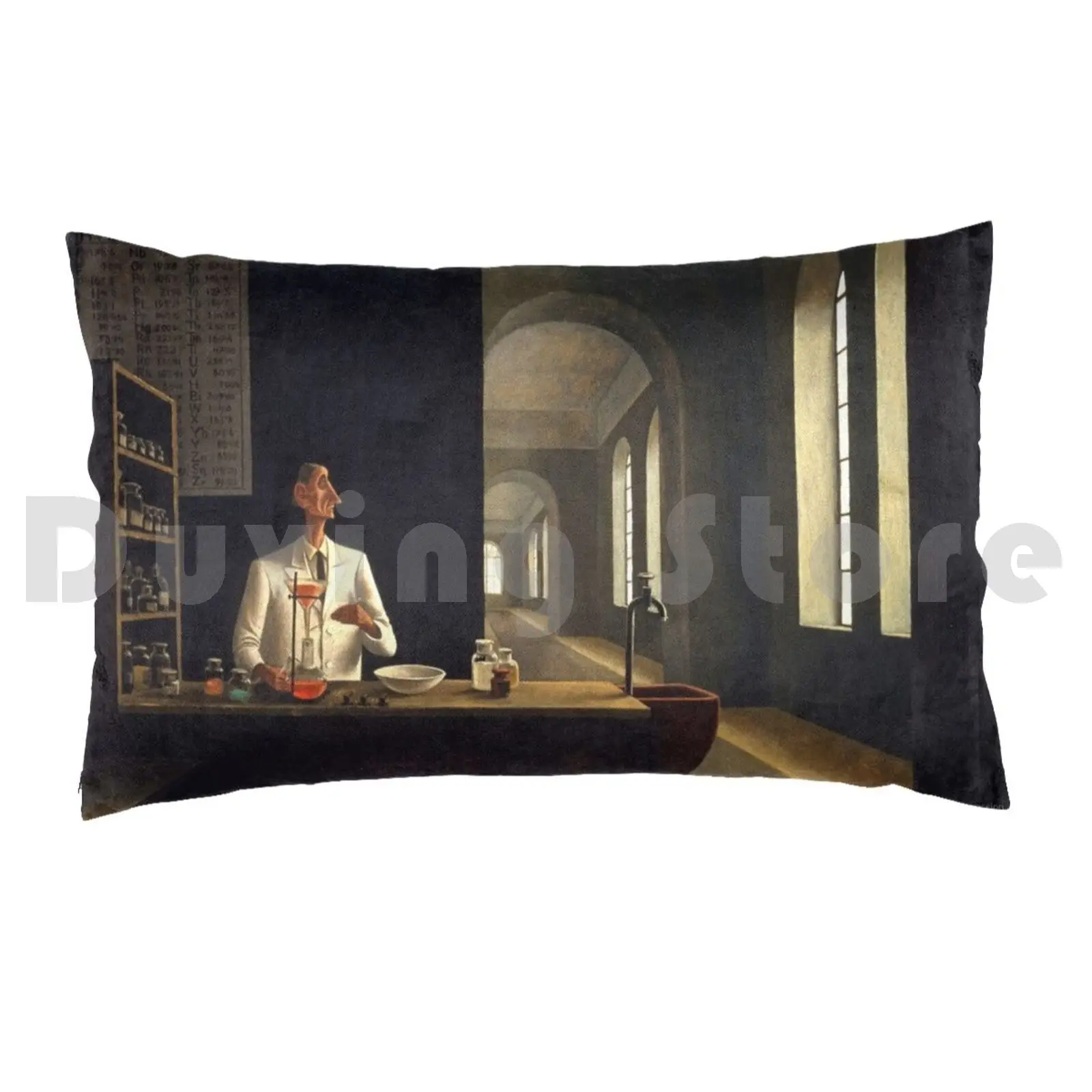 Franz Sedlacek-The Chemist Pillow Case Printed 50x75 Austria Austrian Artist Painter Oil Fine Retro Vintage