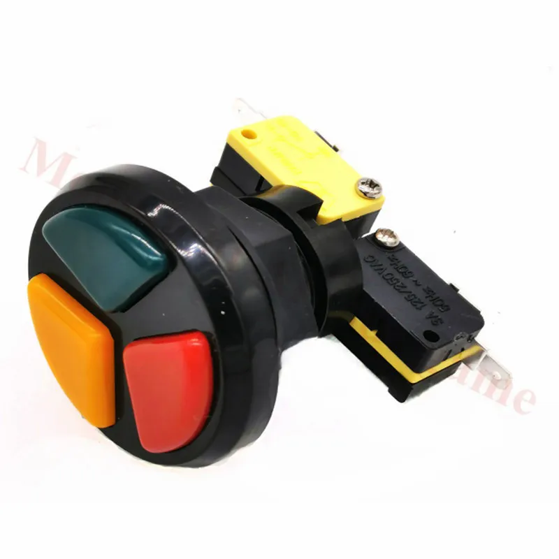 Arcade Multicade  3 in 1 round push button with microswithes triple color for arcade game machine parts