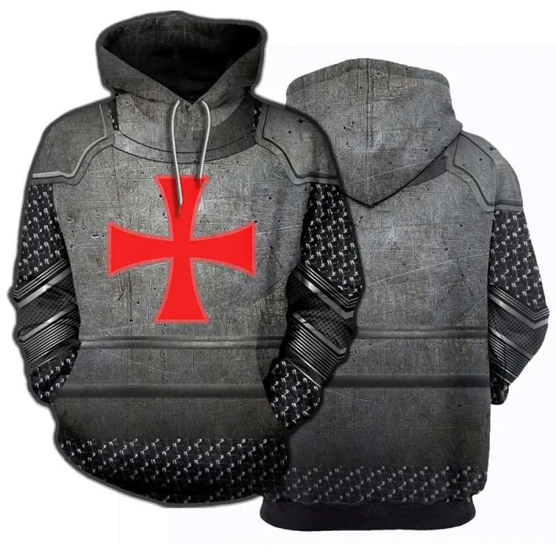 Knights Templar Crusaders Mail Armor Adult Hoodie Funny Hauberk Cosplay Unisex Sweatshirts