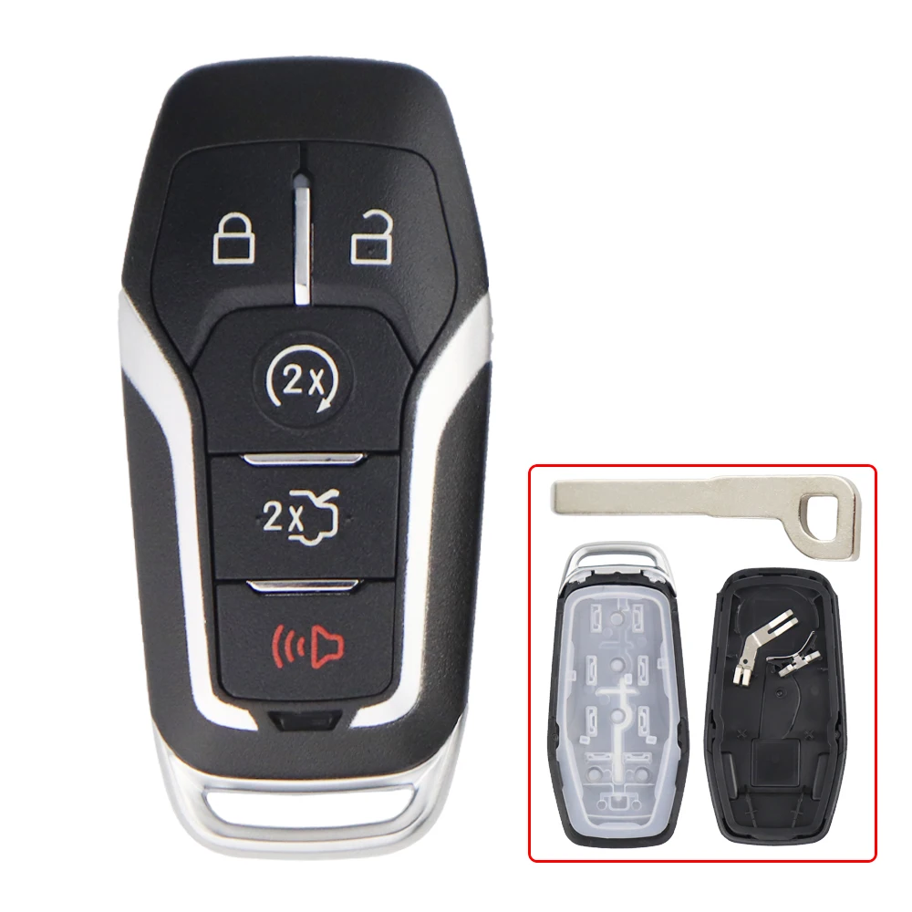 YIQIXIN Smart Car Key Case Fob Shell For Ford Fusion F-150 Explorer Edge Mustang Mondeo Kuka 2013-2017 3/4/5 Button Remote Cover