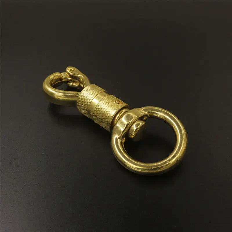 1piece Solid Brass Heavy Duty Swivel Eye Snap Hook Horse Gear leather craft dog pet neck belt strap hook buckle high quality