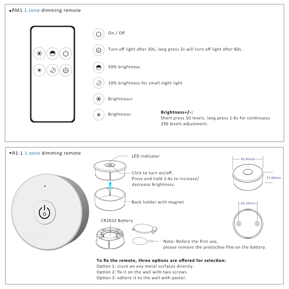 MJJCLED 12V LED Dimmer 24V DC 15A Push Dim Switch 2.4G RF Wireless Smart Wifi Controller monocolore Touch Led Strip Dimmer