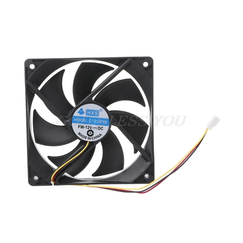 120x120x25mm DC 12V 0.15A 3 Pin 9-Blade Computer Case Cooling Fan Cooler 12025 Drop Shipping