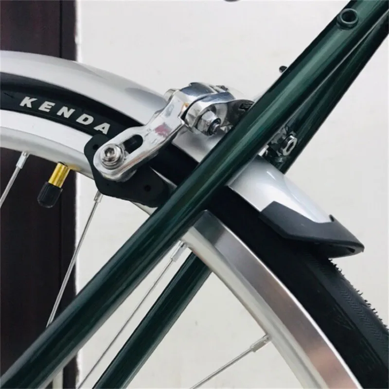 700C Road Bicycle Front Rear Fender Retro Bicycle Fixed Gear Bike Fender Bicycle Practical Parts Silver Black Aluminum Plastics