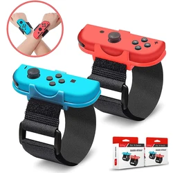 1Pair Adjustable Game Bracelet Elastic Strap for Nintendo Switch OLED Joy-Con Controller Wrist Just Dance 2020 2021 Band Armband