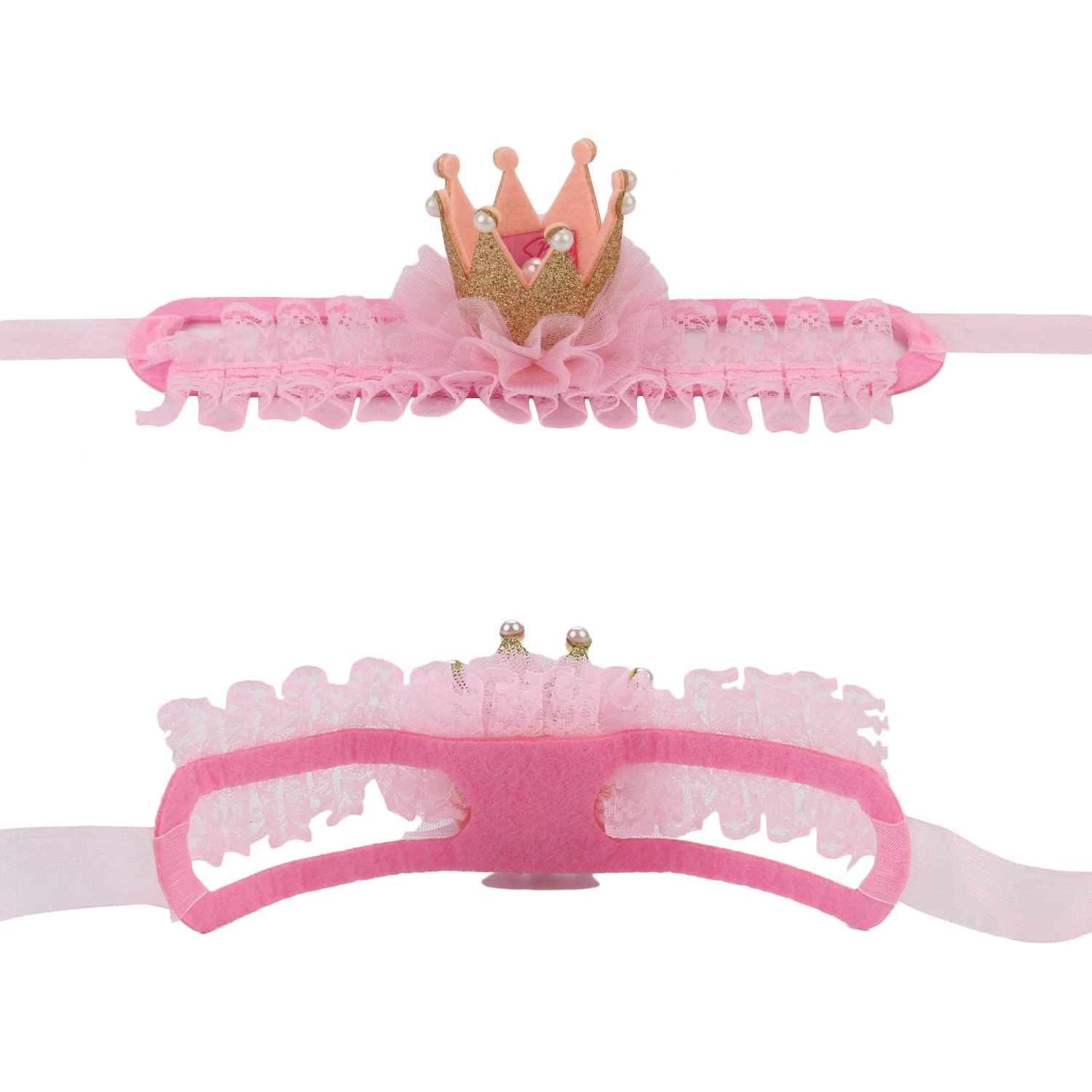 Pet Hat Decorative Elegant Pet Hat Cute Crown Lace Pet Headband Fashion Pet Hat Cat Pet Dress Up For Kitten Puppy Party Wedding