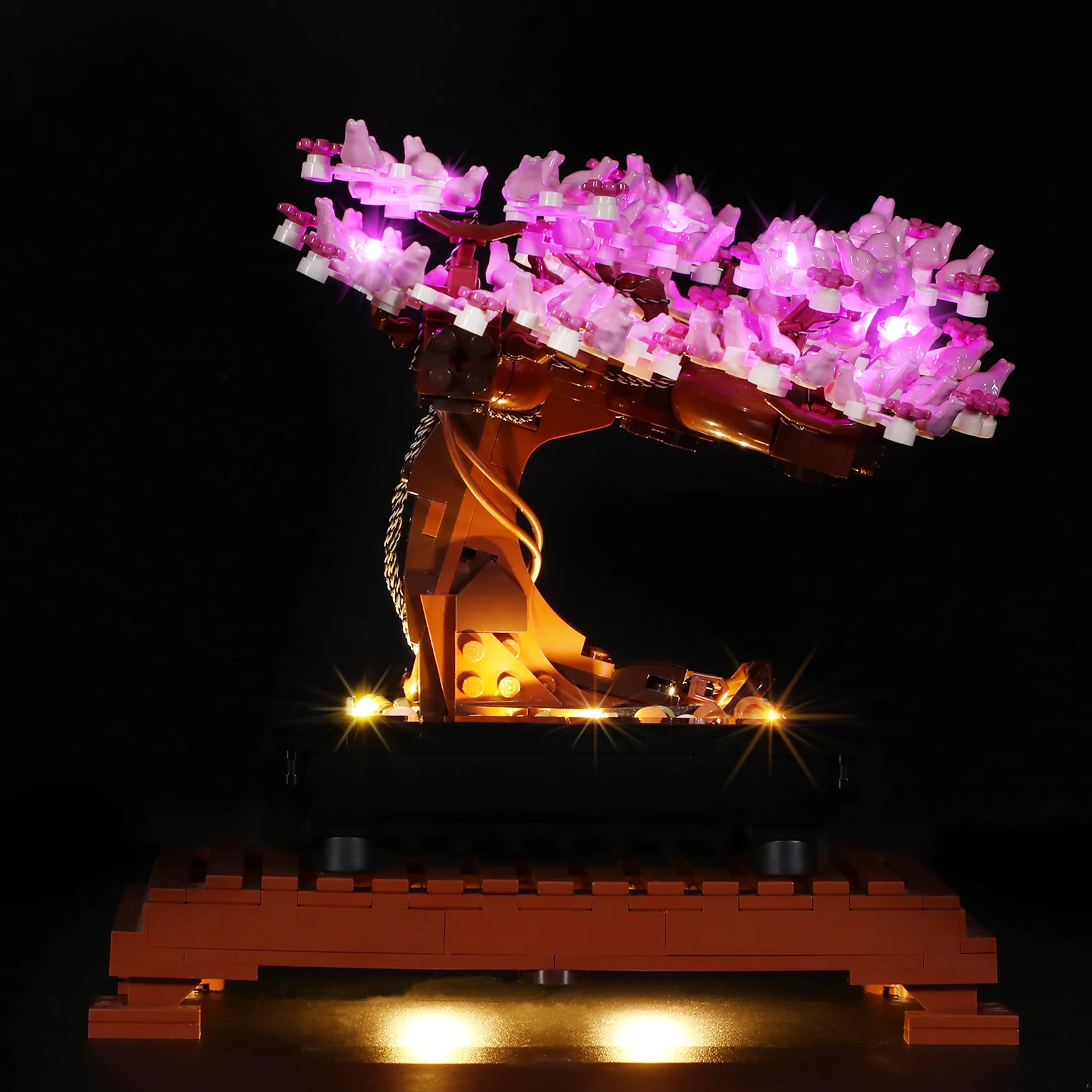 BriksMax LED Light Kit for 10281 Bonsai Tree （Pink View）