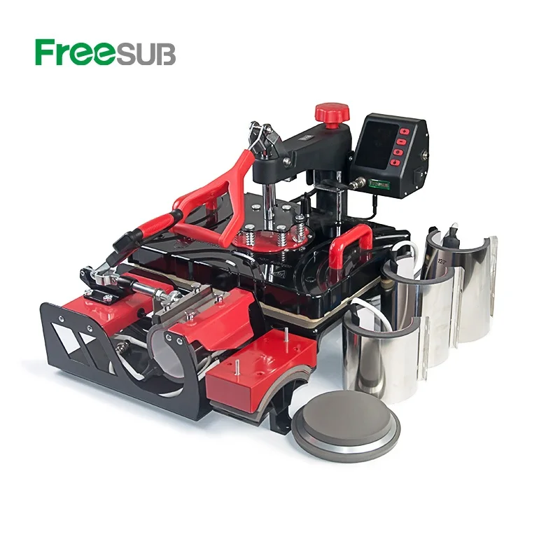 Freesub P8100 combo 8 in 1 heat press machine mug sublimation machine t shirt printing machine manufacturer