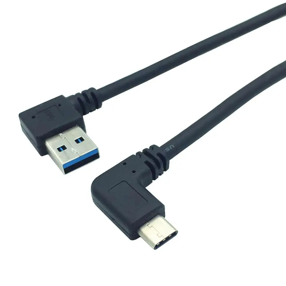 90 Degree USB3.0 Type C Charger Date Cable Usb C short Cable Cord For Samsung Huawei Xiaomi mobile phone Type-c data cable 25cm