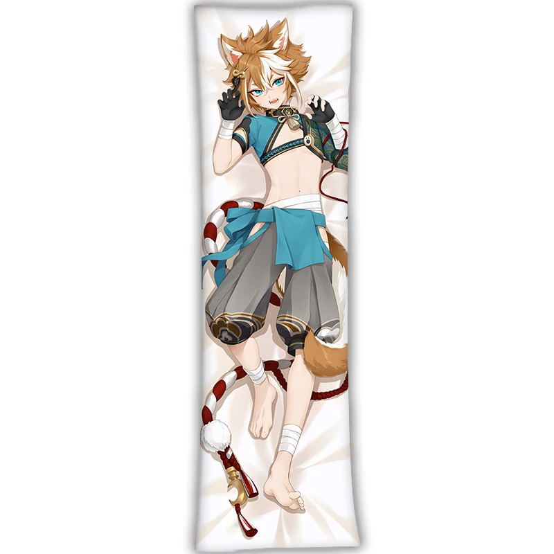 Anime Game Impact Gorou Wu Lang Dakimakura Cosplay Pillow Case Hugging Body Prop