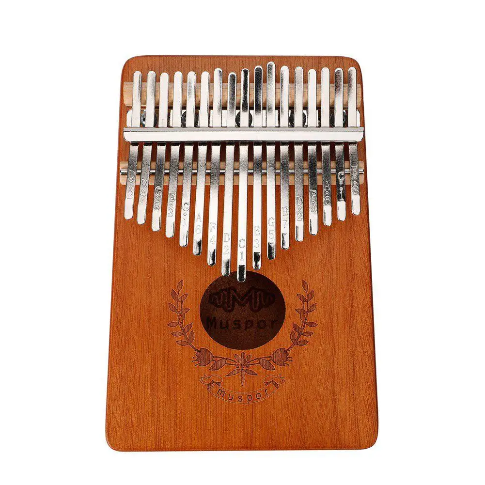 Muspor 17 tasti mogano Kalimba dito pollice Piano Mbira Sanza stile ghirlanda pollice pianoforte dito tastiera strumento musicale