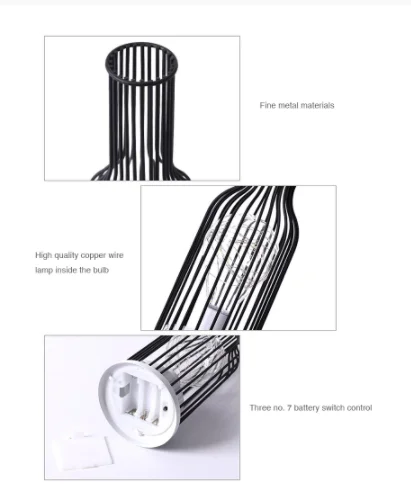 Led 램프 와인 병, 크리 에이 티브 라이트 단 철 와인 병 빛 레드 와인 유리 드롭 배송에 대 한 유출