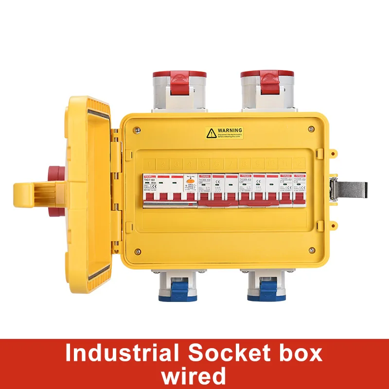 Imagem -02 - Portátil Indústria Socket Box ao ar Livre Impermeável Caixa de Distribuição Mais Função Grupo Combine Socket 220v 380v Power Supply Box
