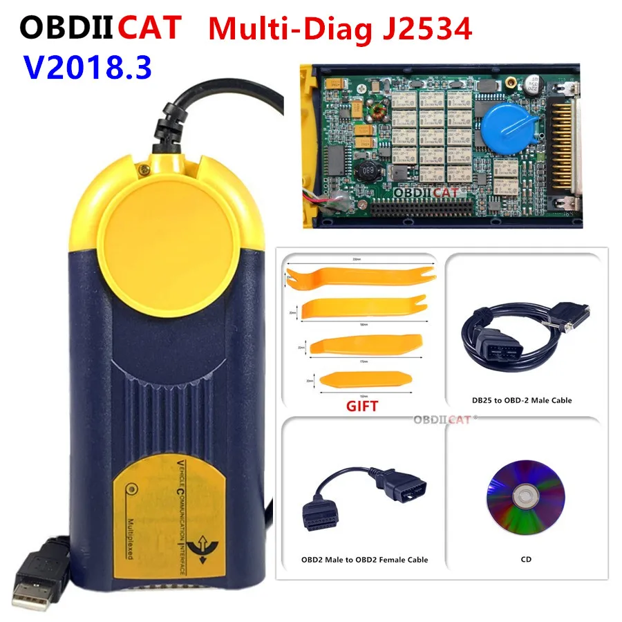 

Best Price Multi-Diag Multi Diag Access J2534 v2018.3 interface OBD2 Device Multidiag J2534 Diagnostic tool