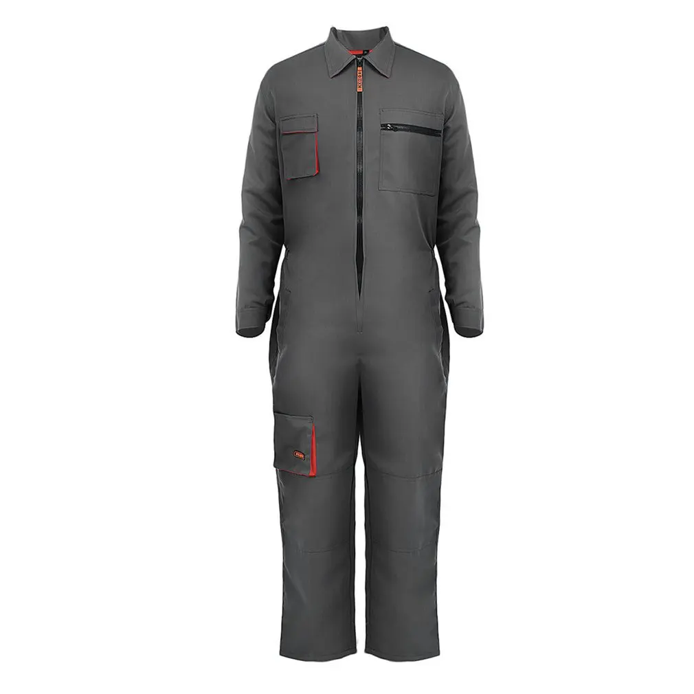 

2021 HOT Long Sleeve Pockets Overalls Casual Jumpsuit Pants Workshop Working Clothes Dust-proof Protection Clothing