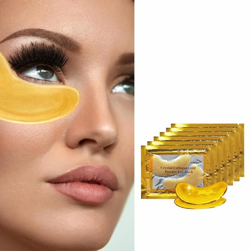 10pcs Crystal Collagen Gold Powder Eye Mask Anti-Aging Dark Circles Acne Beauty Patches For Eye Skin Care Korean Cosmetics