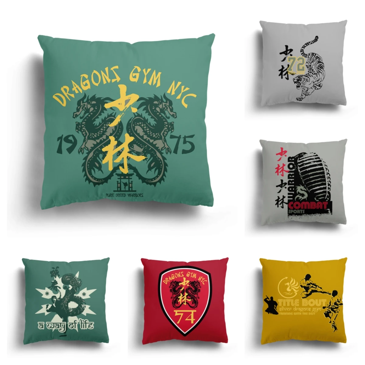 

Japanese samurai cartoon characters cartoon mask living room pillow cover cartoon Japanese square simple pillow case