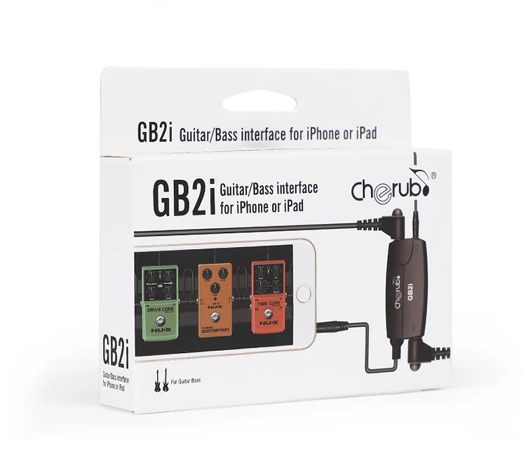 Cherub GB2i Guitar Bass Interface for Iphone and Ipad Mobile Phone Guitar Effector Effects Audio Adapter