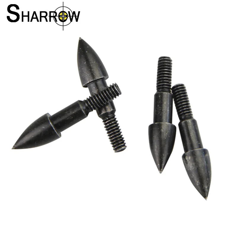 12pcs 75 Grains Target Points Archery Arrowhead Broadheads Steel Arrow Heads Bow and Arrow Shooting Hunting Accessories