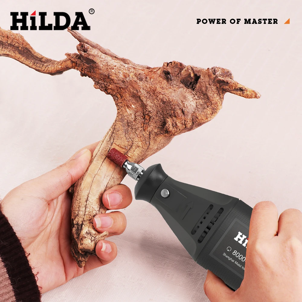 HILDA Electric Drill Grinder Engraver Pen Grinder Mini Drill Electric Rotary Tool Grinding Machine Accessories