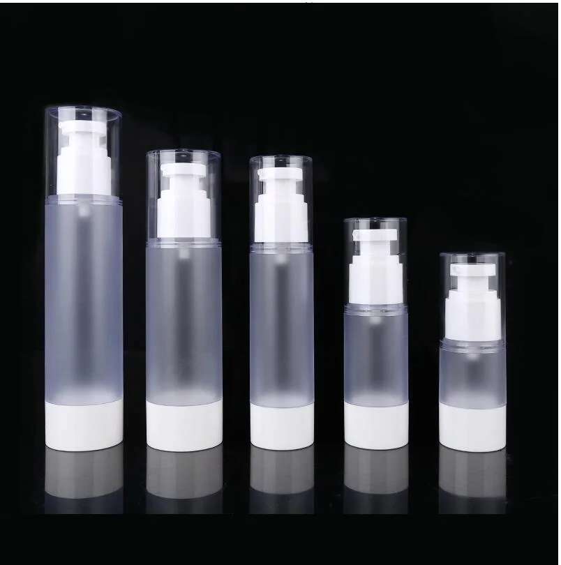 50ml frosted  airless vacuum pump lotion bottle serum eye essence liquid foundation sunscreen complex recovery packing