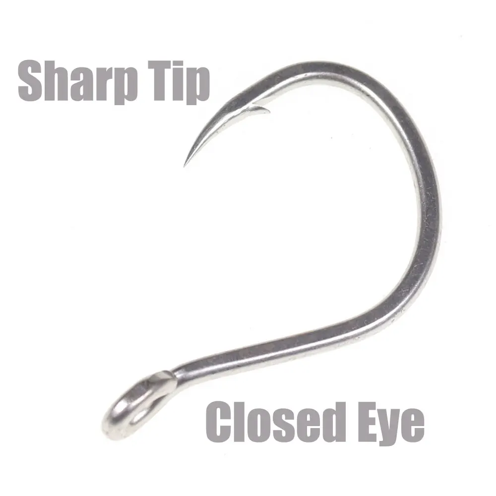100pcs Anti-rust Matte Tin Thick Steel Wire Barbed Hook Strong Saltwater Assist Jigging Lure Hook 1# 1/0 2/0 3/0 4/0 5/0