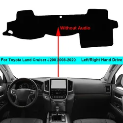 2 Layer Car Dashboard Cover Carpet For Toyota Land Cruiser 200 J200 2008 - 2019 2020 LHD RHD Rug Pad Carpet Dashmat Protector