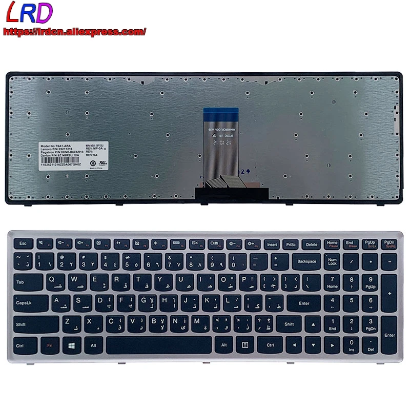 

Новая Оригинальная арабская клавиатура ARA для ноутбука Lenovo IdeaPad Z710 U510 25211216 25211276 25211246