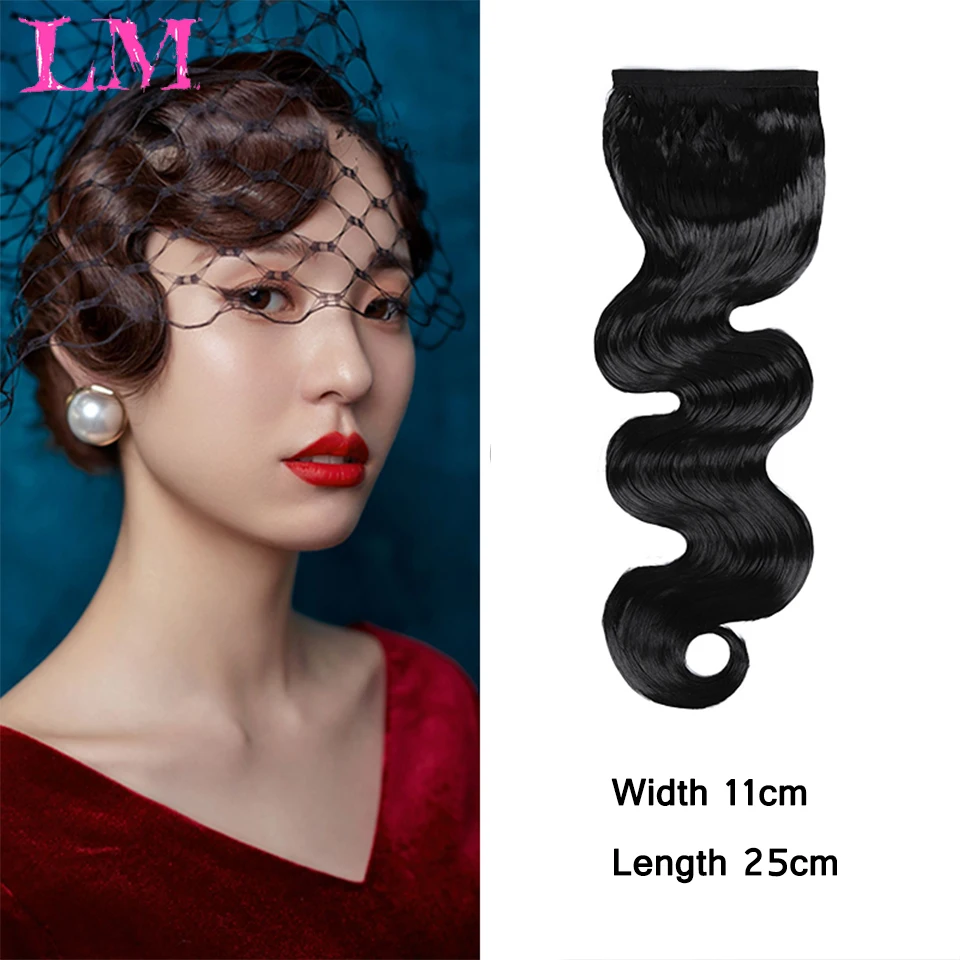 LM Retro ręcznie wyciskana grzywka Hanfu nakrycie głowy kostium peruka Photo Studio Cheongsam Garland torba do włosów antyczne akcesoria do włosów