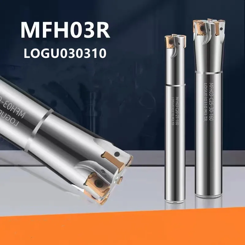 

1PCS MFH CNC milling cutter MFH plane milling machine ultra-high HSS feed lathe tool LOGU030310 alloy double-sided insert